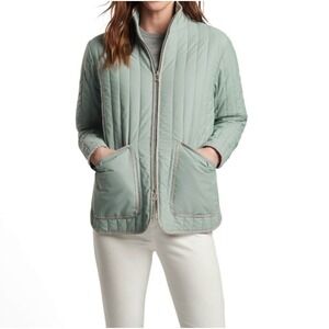 Peter Millar Women's Pippin Quilted Travel Jacket Sage Green Size Large NWT